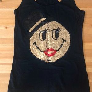 Vintage Forever 21 Sequin Smiley Tank Size S NWOT